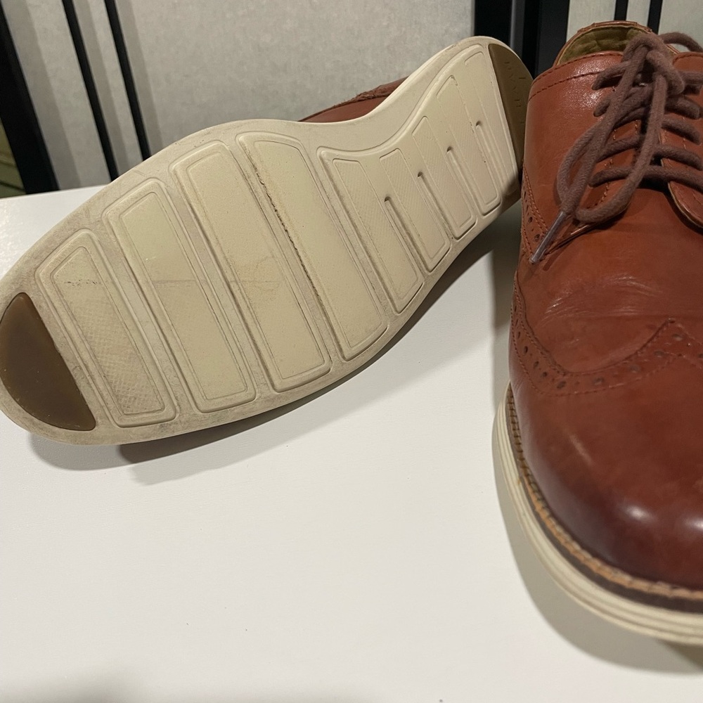 Cole Haan Original Grand Brown Wingtip Oxford Dress Shoes C26471 Mens Size 12M - Picture 10 of 12
